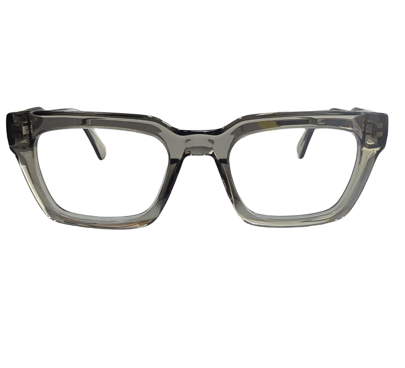 Square shaped Transparent Gray Acetate frame